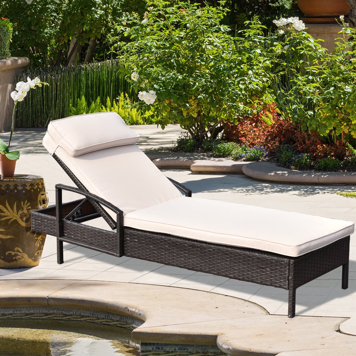 Costway Chaise Lounge Chair Walmart Has The Best Patio Furniture You Can Buy For Summer Our 24 Favorites Prove It Popsugar Home Photo 19