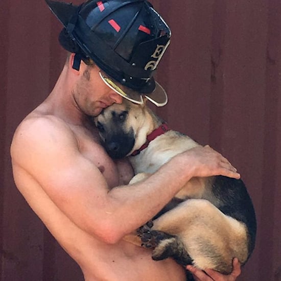 Firefighter Adopts Puppy (Video)