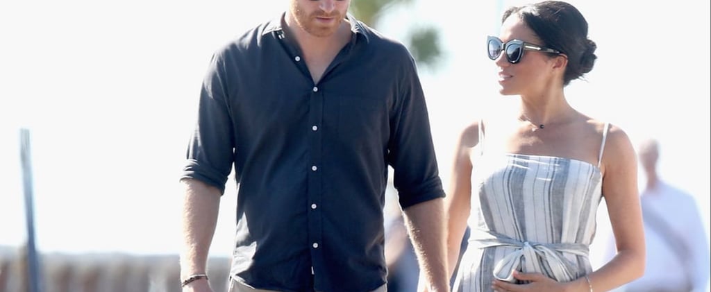 Meghan Markle Touching Baby Bump Pictures