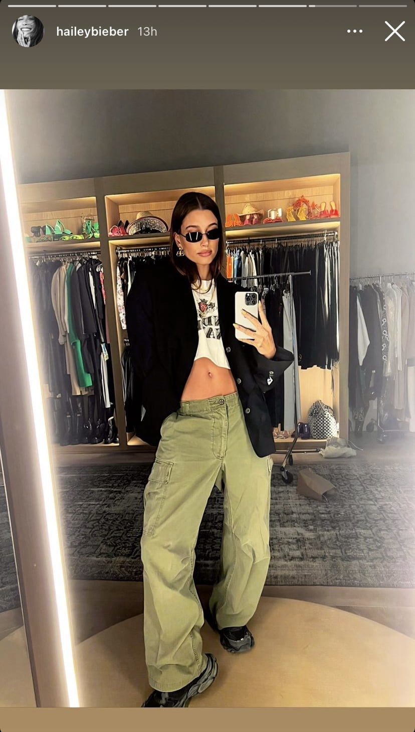 Hailey Bieber Has Made the Switch to Low-Rise Pants