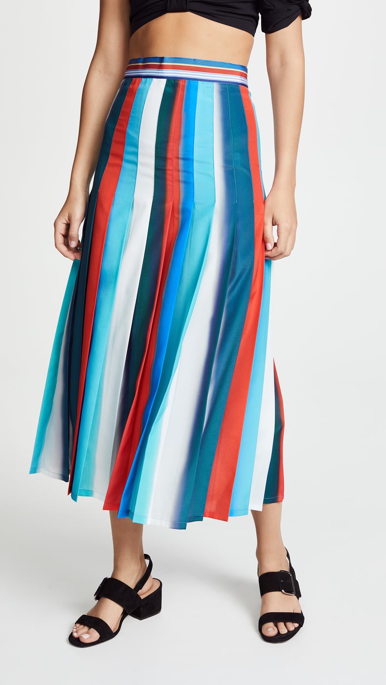 Stella Jean Vertical Stripe Midi Skirt