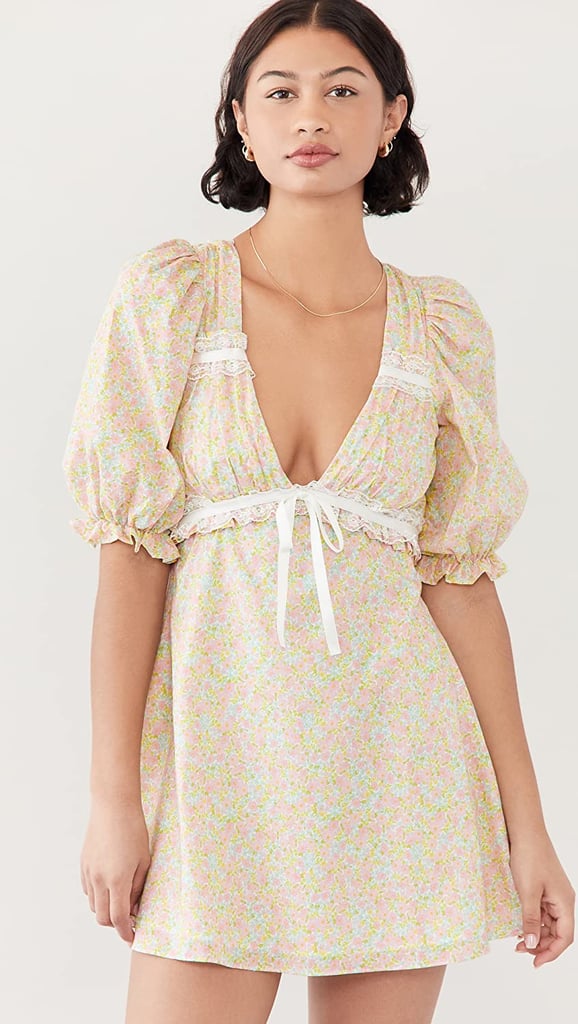 For Love & Lemons Chiffon Midi Dress