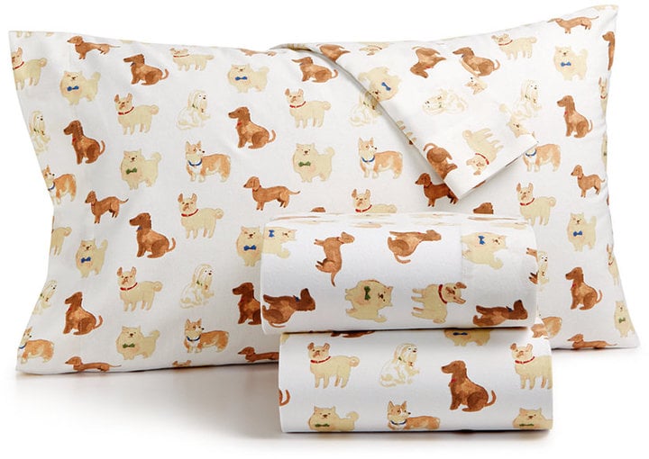 Martha Stewart Show Dogs Flannel Sheet Set