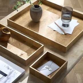 West Elm Georgia Graphic Wood Trays