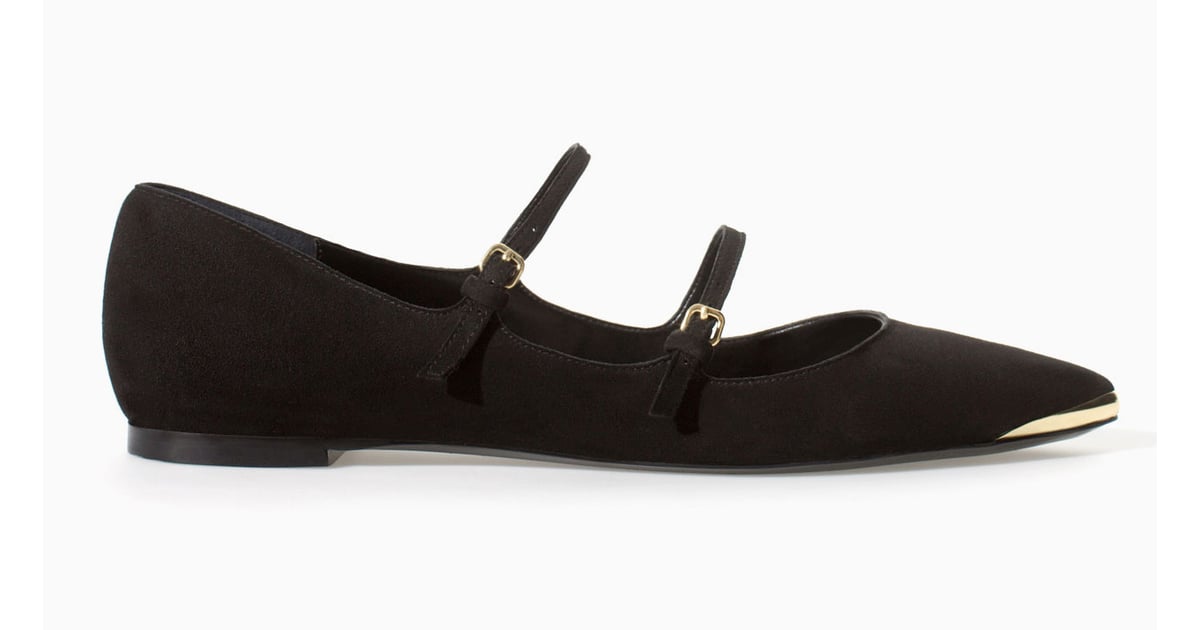 Zara Double Strap Mary Jane Pointy Toe Ballet Flats 60 Best Shoes From Zara March 24 2014 0523