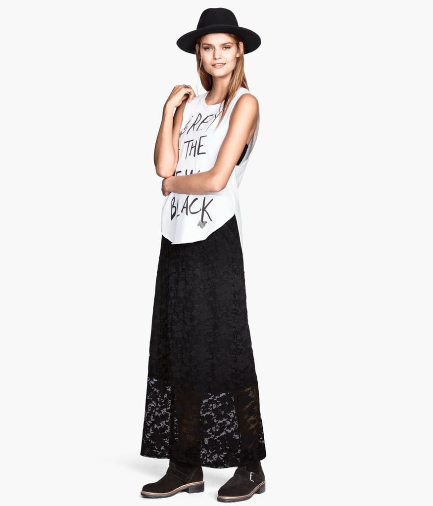 h&m long maxi skirts