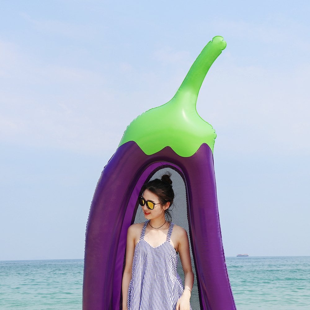 eggplant emoji pool float