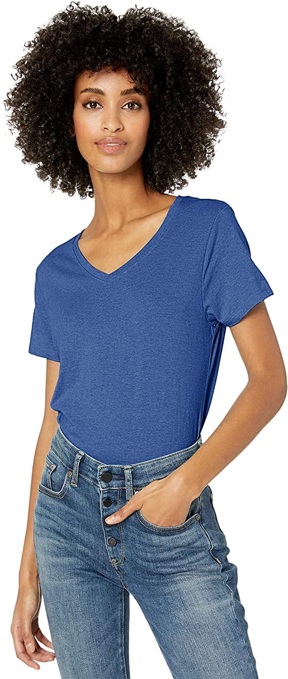 Hanes Women's X-Temp Short Sleeve V-Neck Tee with FreshIQ | 27 T-Shirts on  Amazon That Can Go With Absolutely Anything | POPSUGAR Fashion Photo 22