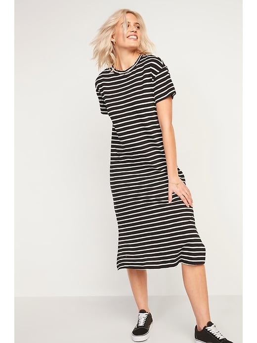 Old Navy Vintage Striped Midi Shift Dress | Best Dresses From Old Navy ...