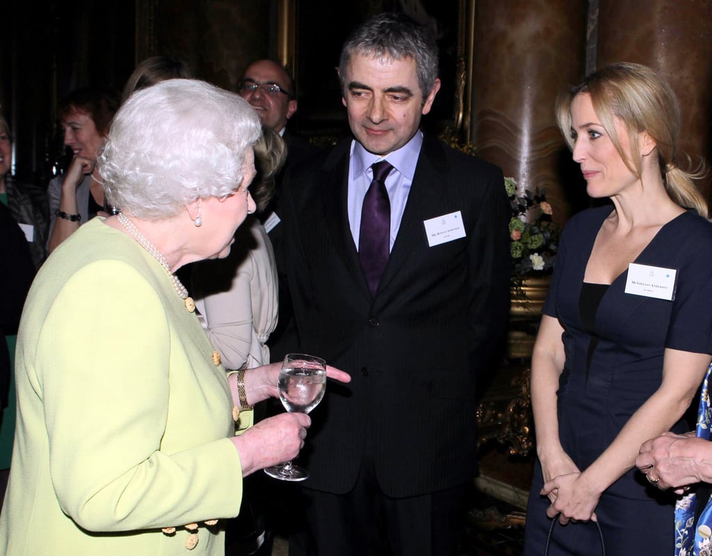 Rowan Atkinson and Gillian Anderson, 2012