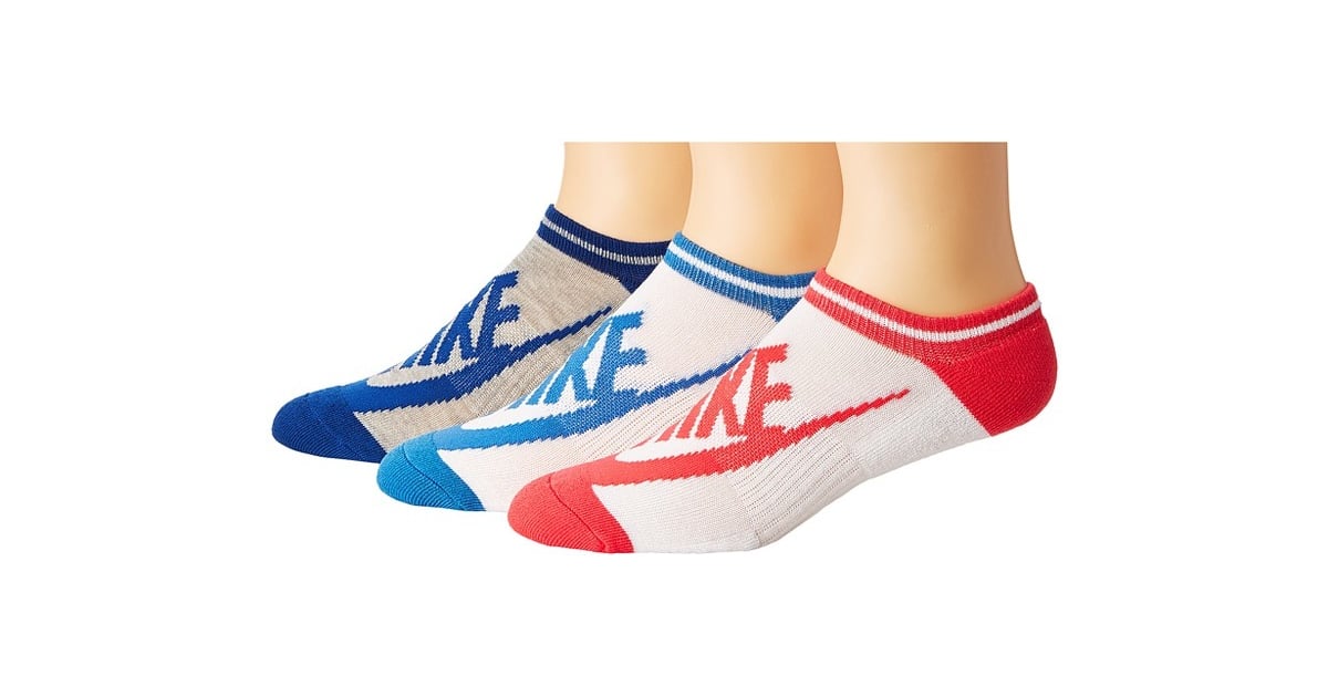 Nike Sportswear Striped No Show 3Pair Socks Women's Crew Cut Socks