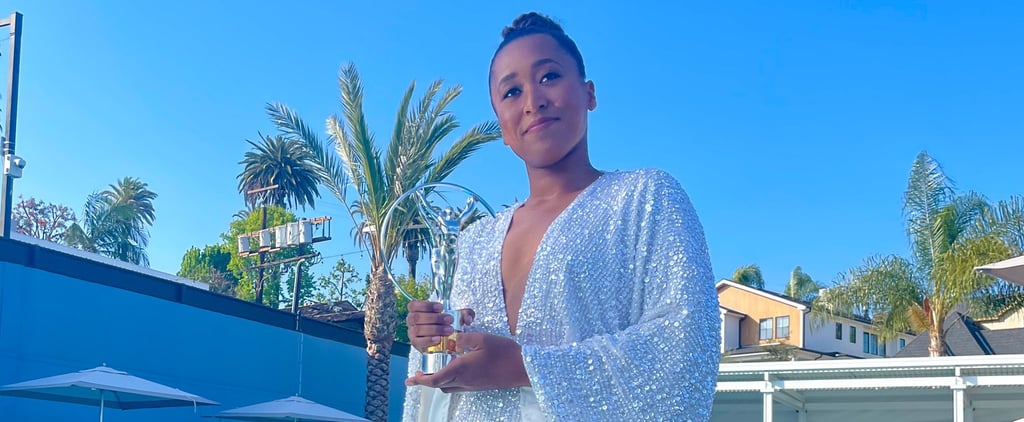Naomi Osaka Wore a White Sequin ASOS Dress at Laureus Awards