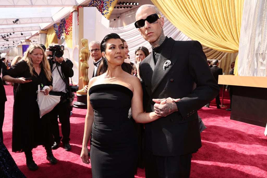 Kourtney Kardashian and Travis Barker at the 2022 Oscars