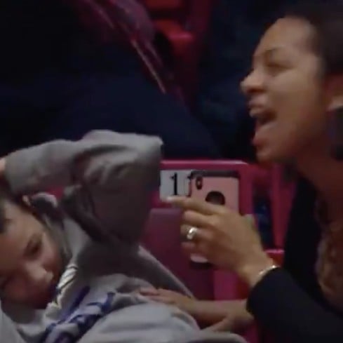 Video of Mom Flossing at Basketball Game