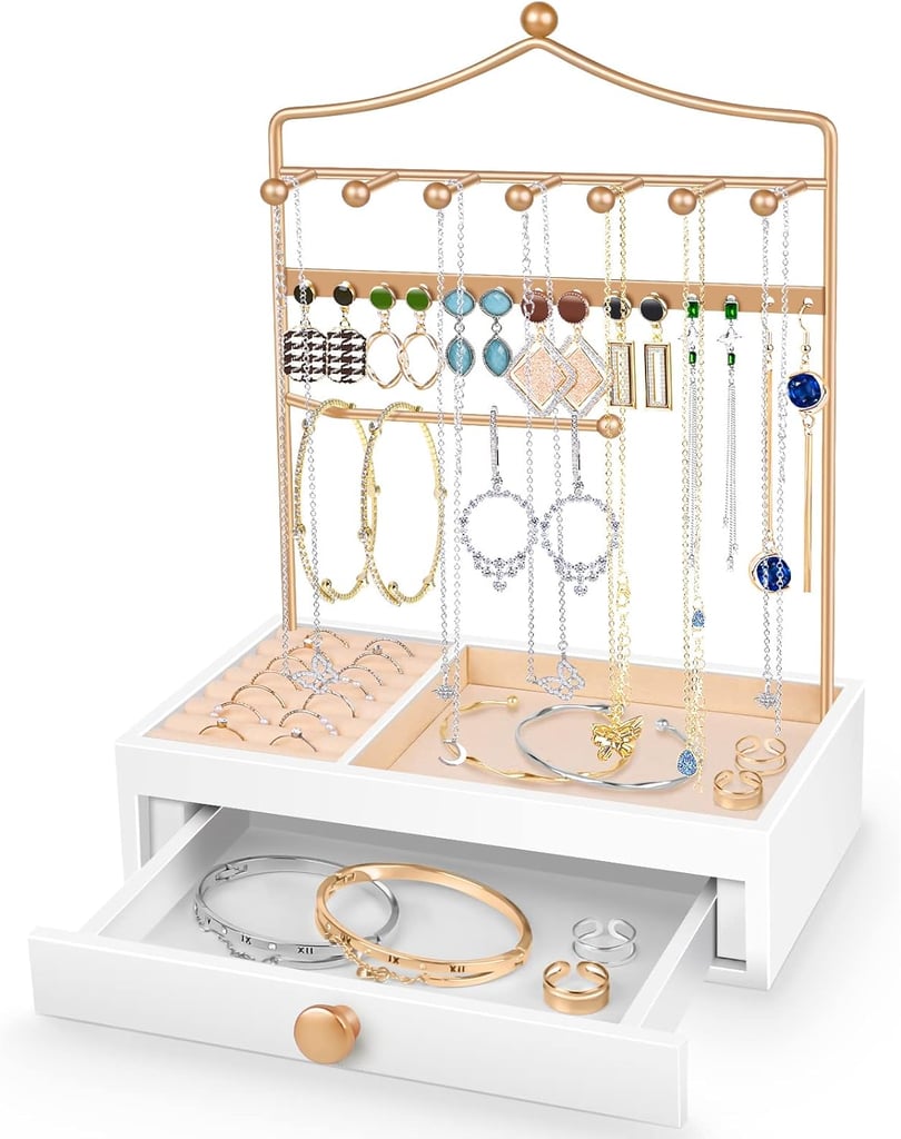SONGMICS Jewelry Box with Glass Lid