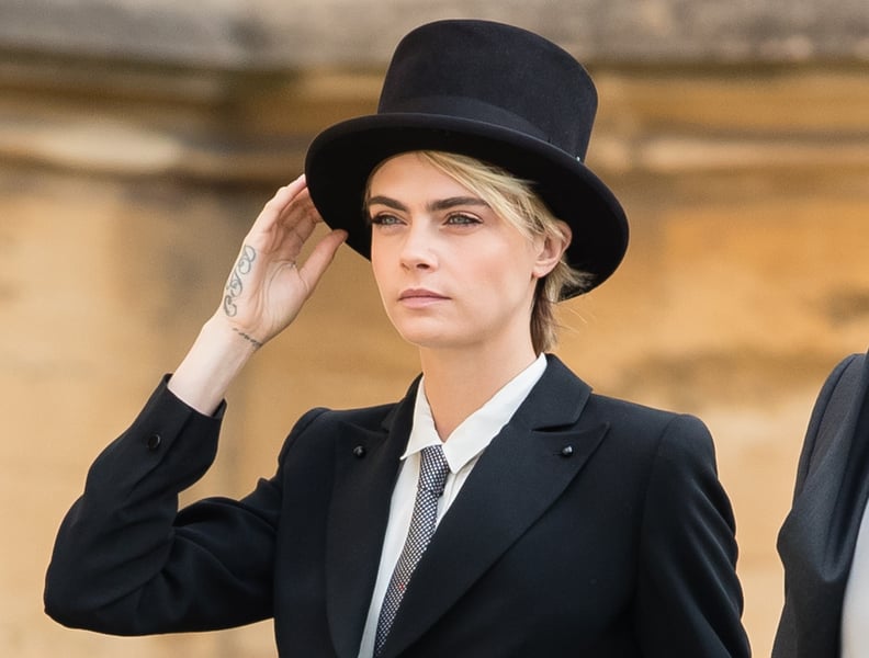 Cara Delevingne's Wedding Top Hat, 2018