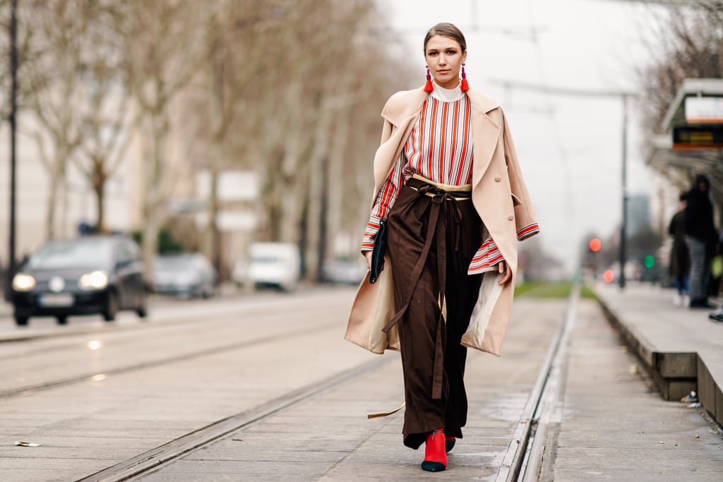 Brown and tan feels decidedly fresh with bold, red accents.