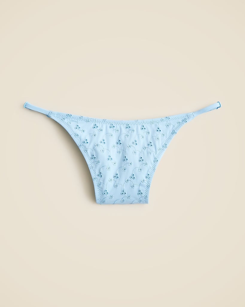 J. Crew Eyelet '90s No-Tie String Bikini Bottom