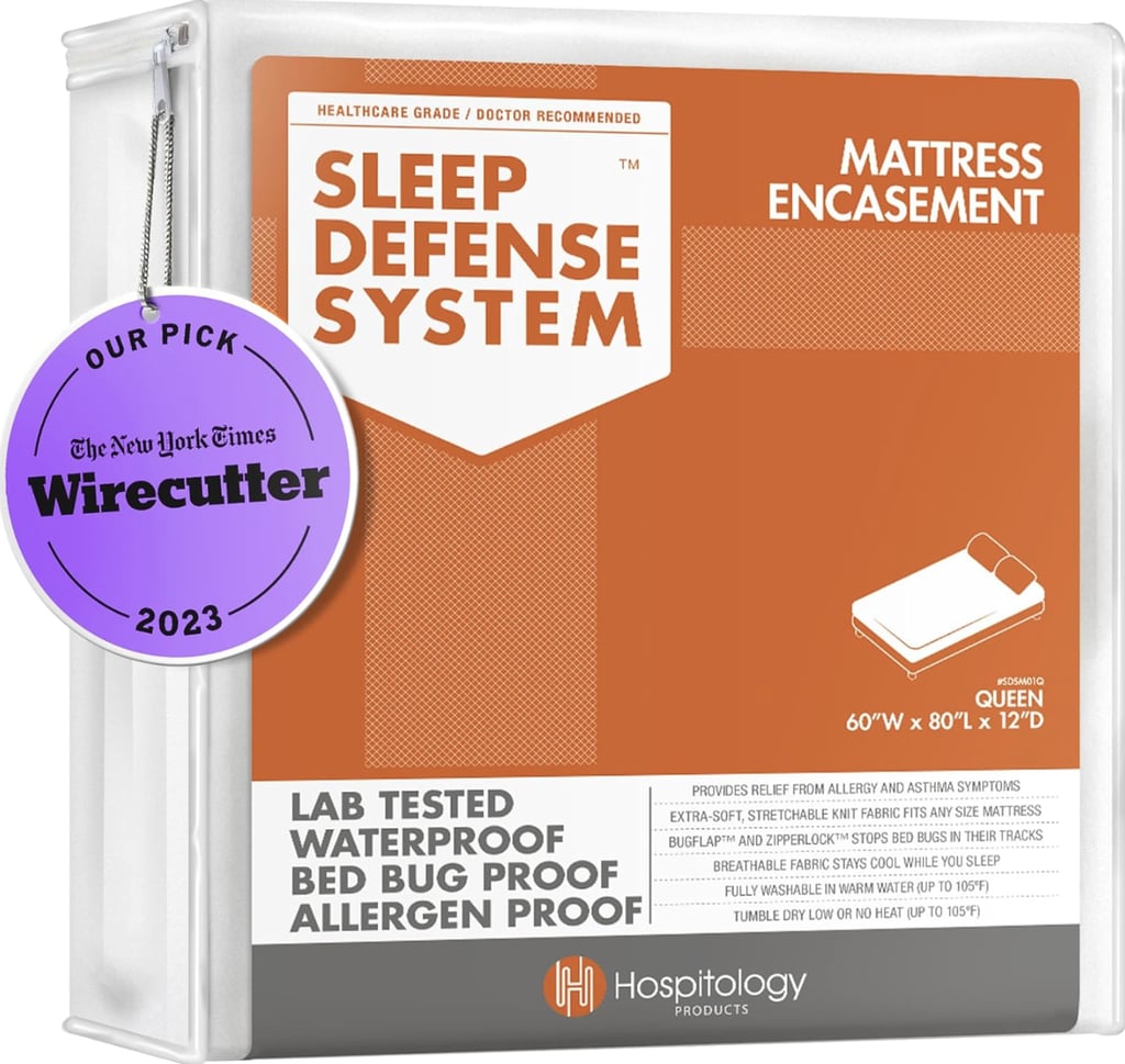Hospitology Products Mattress Encasement ($44, originally $51)
The very first recommendation you'll get for a dust mite allergy is a mattress cover. And you can't go wrong with this encasement that's a bestseller on Amazon. It has a waterproof barrier, the fabric is cool and breathable, and its heavy-duty zipper keeps your mattress safe and enclosed (from both allergens and bed bugs). I simply won't lay on a mattress without it.