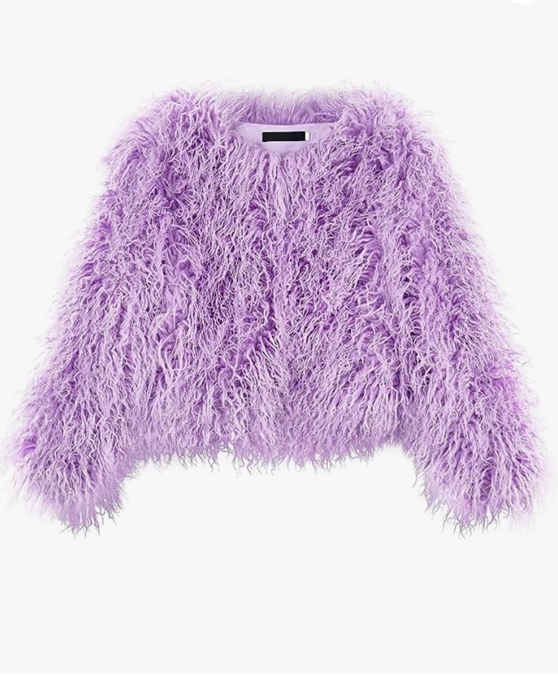 Taylor Swift Shaggy Lavender Coat For Halloween
