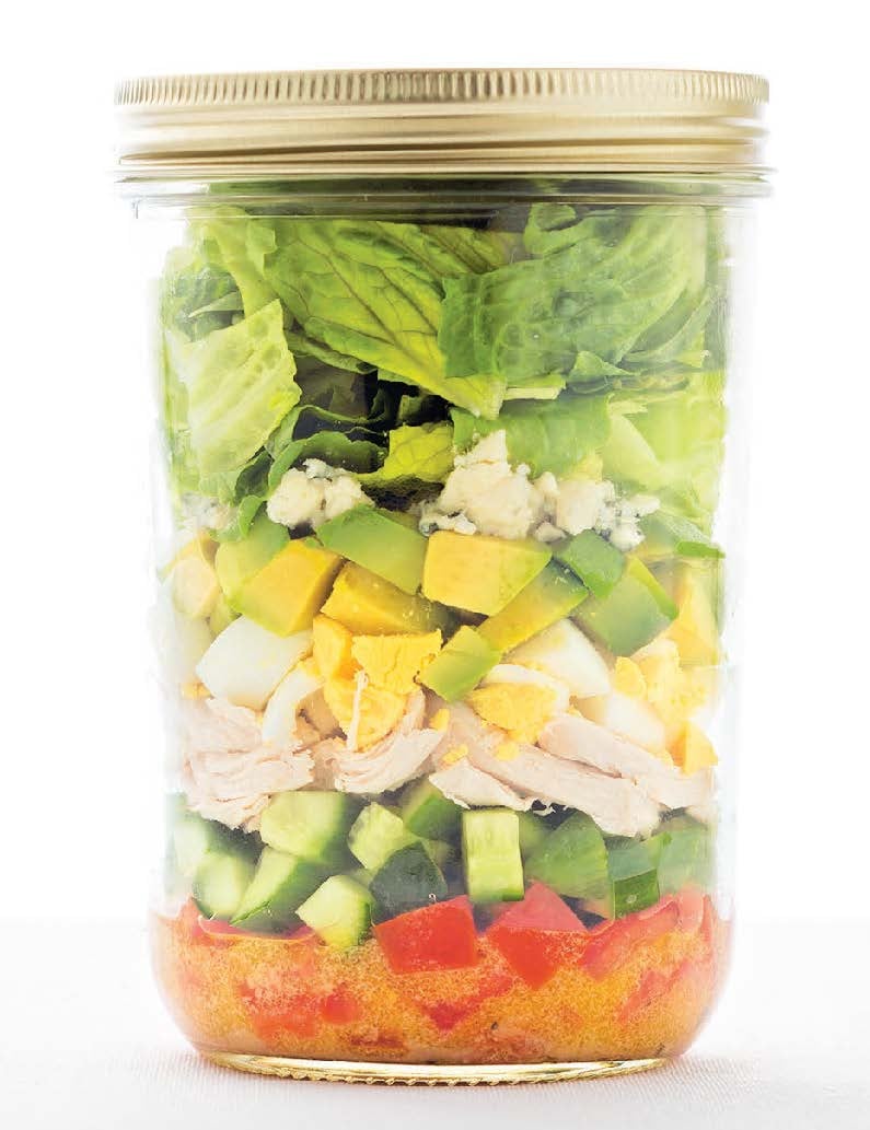 Classic Cobb Mason Jar Salad