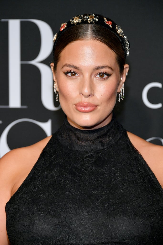 Ashley Graham Pregnant in Black Feather Dress by 16Arlington