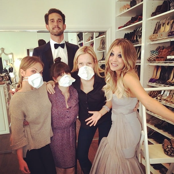 Kaley Cuoco was feeling sick ahead of the SAG Awards, so her glam squad played it cool and wore face masks.
Source: Instagram user normancook