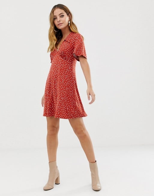 ASOS Petite Mini Tea Dress With Collar