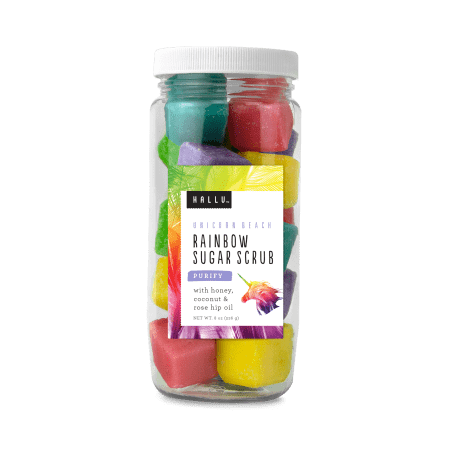 Hallu Unicorn Rainbow Colored Sugar Scrub Cubes Pssst Walmart Just Quietly Launched This Unicorn Beauty Line Everything S 5 Or Less Popsugar Beauty Photo 4
