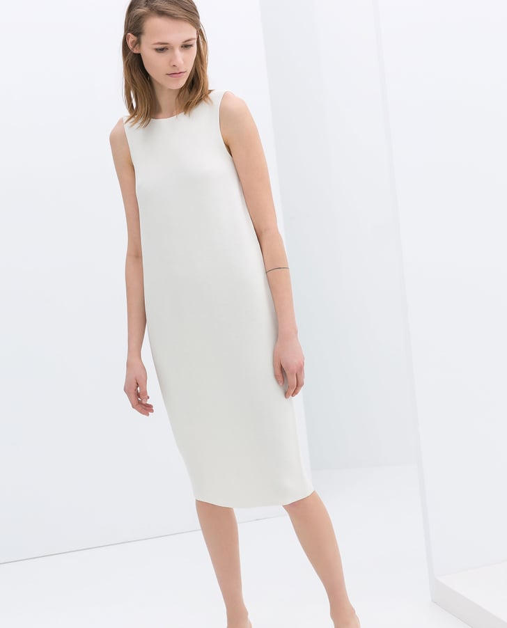 Zara Sleeveless White Shift Dress ($80) | Best Pieces From Zara Feb. 26 ...