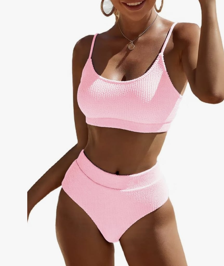Ribbed High Waisted Bikini Set