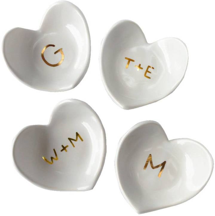 White Heart Ring Dish