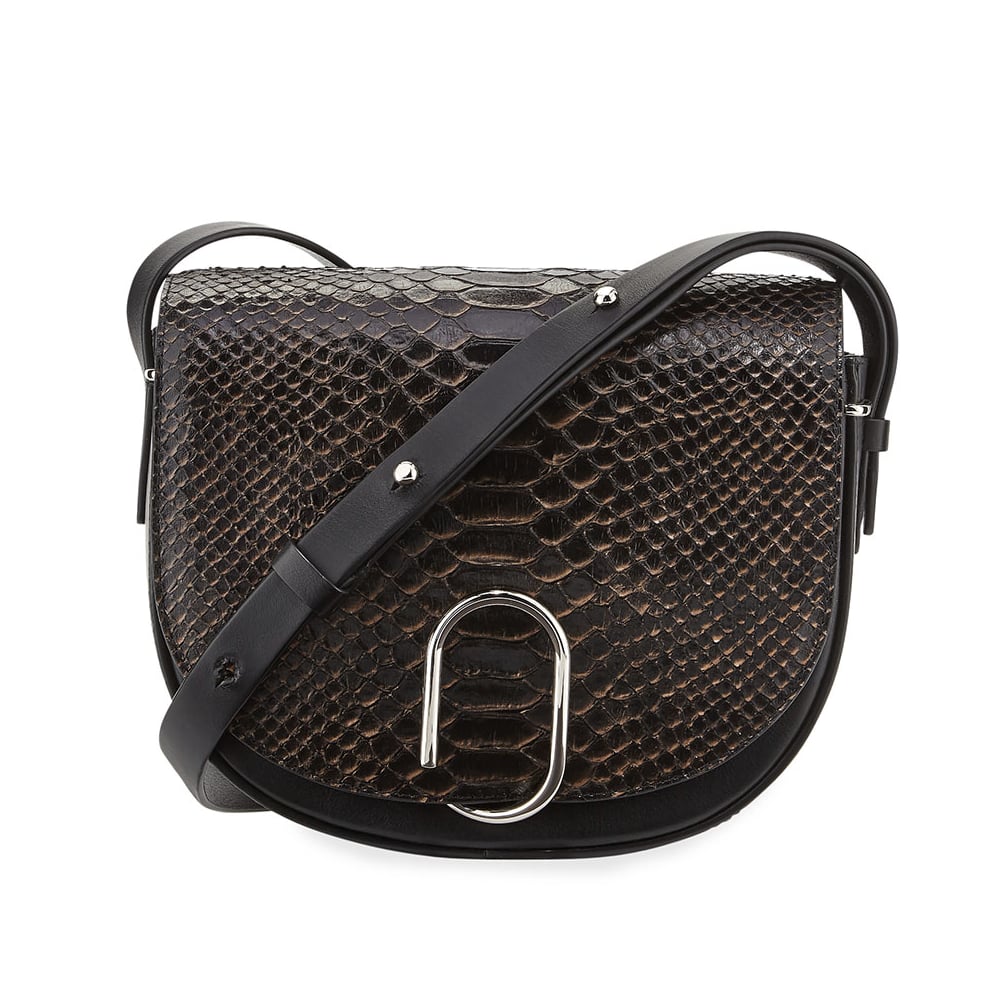 3.1 Phillip Lim Alix Snakeskin Saddle Bag, Nude/Black ($975)