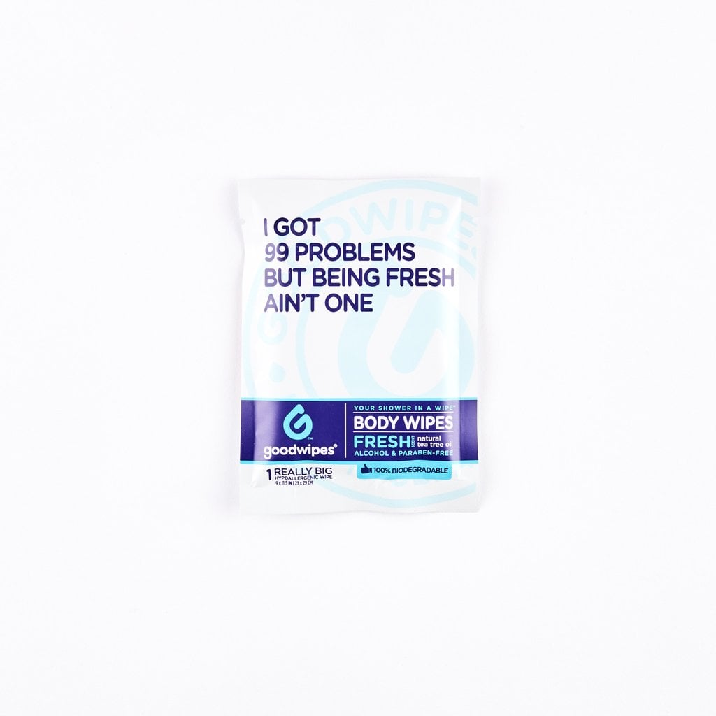 Your practical mom will probably say: "Body wipes are always good to have around."
goodwipes body wipes for everyone ($8)