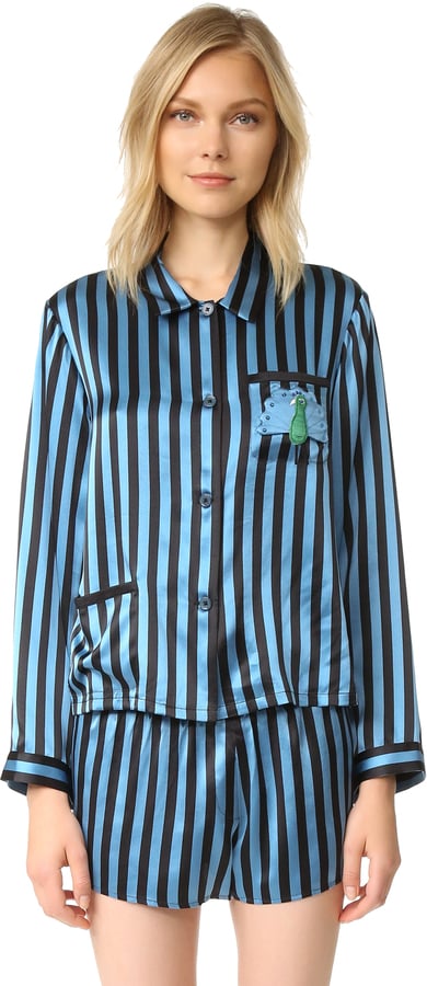 Morgan Lane Peacock x Amanda Fatherazi Ruthie PJ Top ($350)