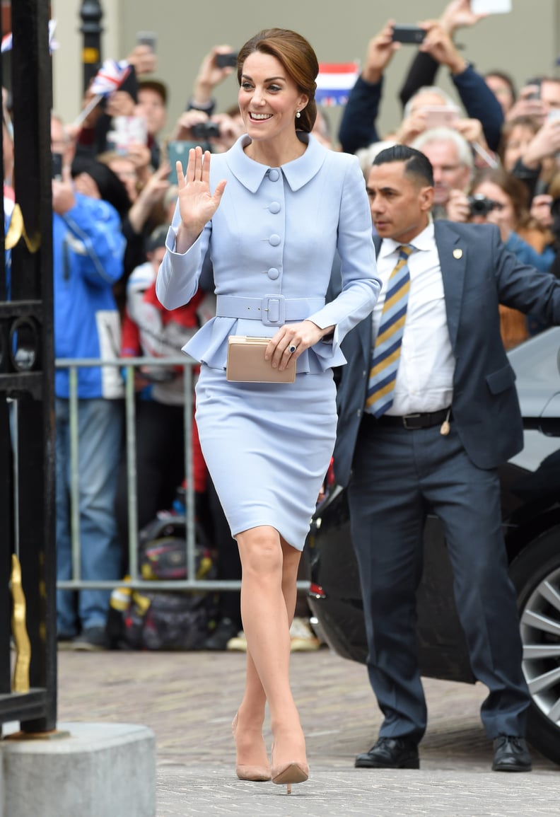 Kate Middleton's Blue Catherine Walker Suit October 2016 | POPSUGAR Fashion