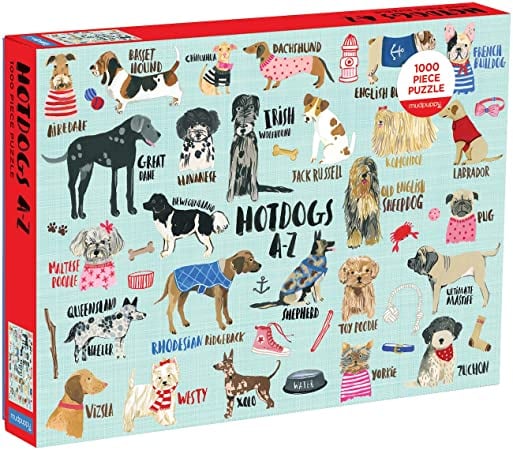 Mudpuppy Hot Dogs 1,000-Piece Dog Jigsaw Puzzle