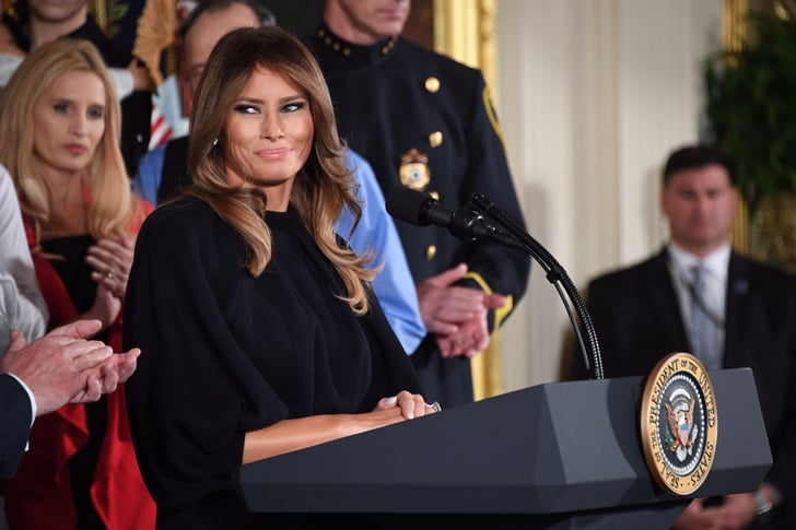 Melania Trump Black Dress With Big Sleeves