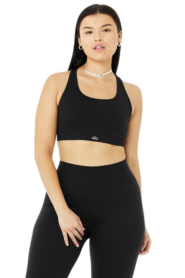 A Comfortable Bra: Alo Seamless Ribbed Bra, The 12 Fall Activewear  Essentials We're Stocking Up on This Season, All From Alo