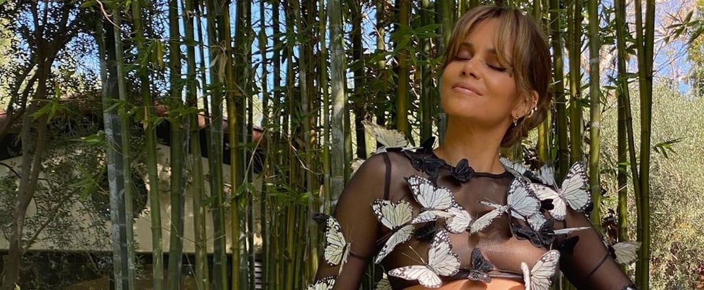Halle Berry Creates an At-Home Red Carpet Fashion Moment