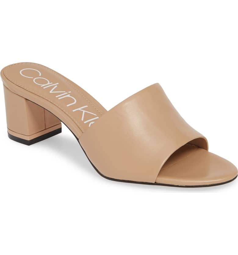 Calvin Klein Noelly Slide Sandals | 18 Block Heels You Can Actually Stand  in All Day Long; We Wouldn't Lie to You | POPSUGAR Fashion Photo 9