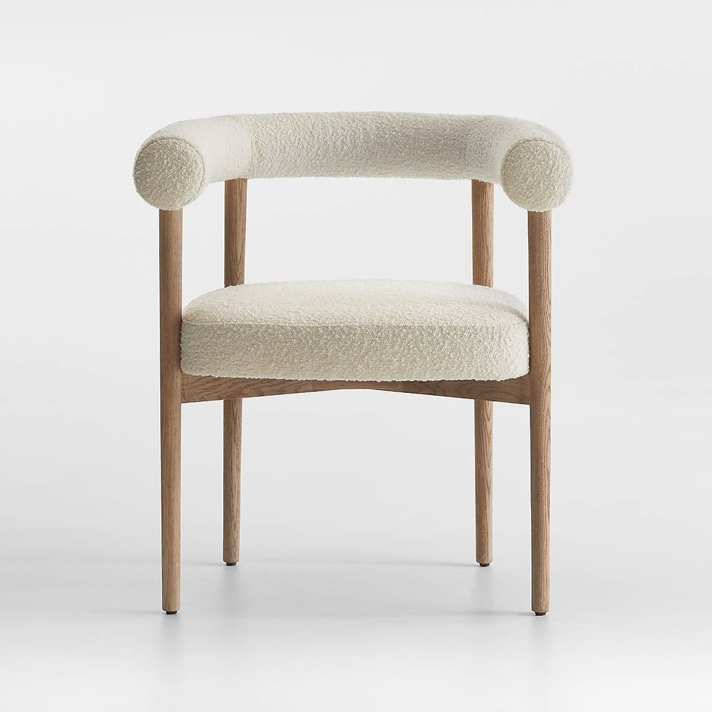 Crate and Barrel Mazz Boucle Dining Chair By Leanne Ford