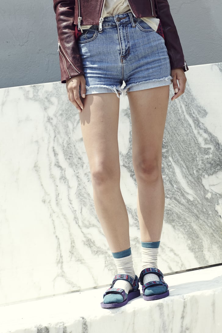 socks and sandals outfit
