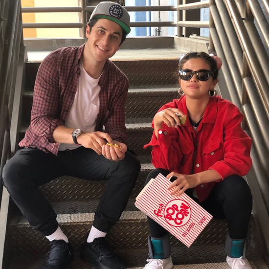 Selena Gomez Red Denim Jacket at Disney 2018