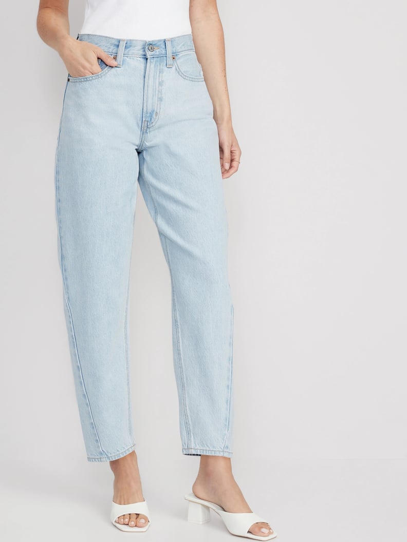 Old Navy Extra High-Waisted Non-Stretch Ankle-Length Balloon Jeans