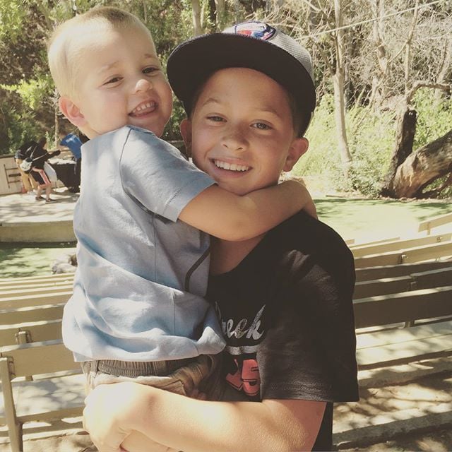 Looks like Tennessee is most excited that his big brother, Deacon, is home from camp!