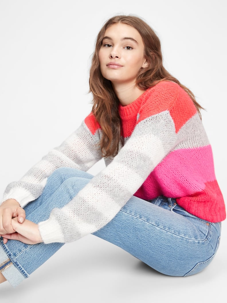 Gap Luxe Stripe Boatneck Sweater