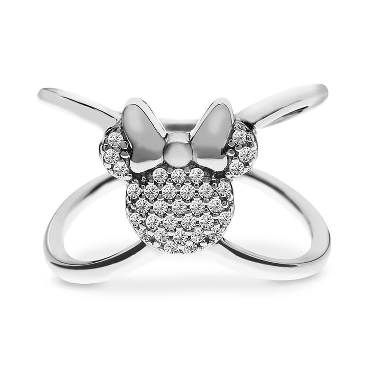 Sterling silver Minnie Mouse X Ring ($75) | Disney Engagement Rings ...