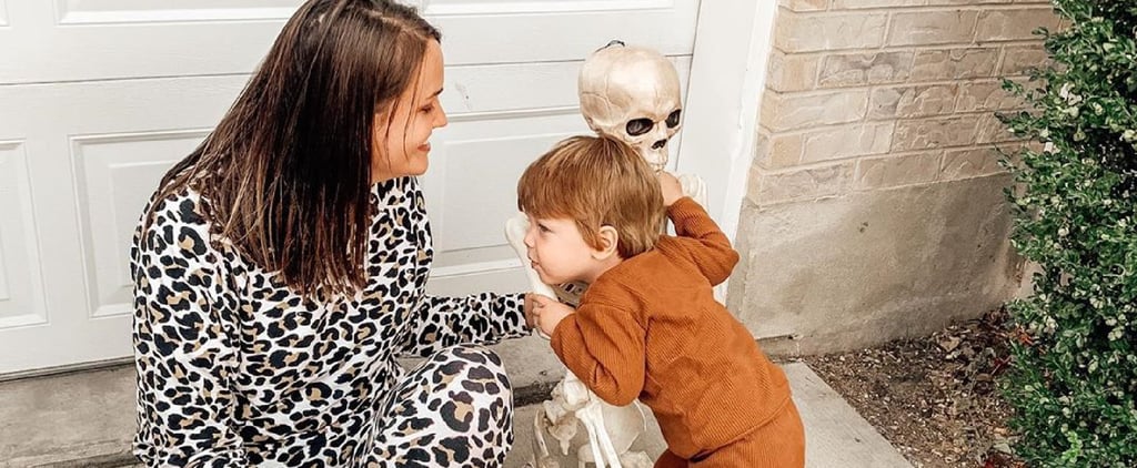 Funny Toddler Brings 5-Foot Decorative Skeleton Everywhere