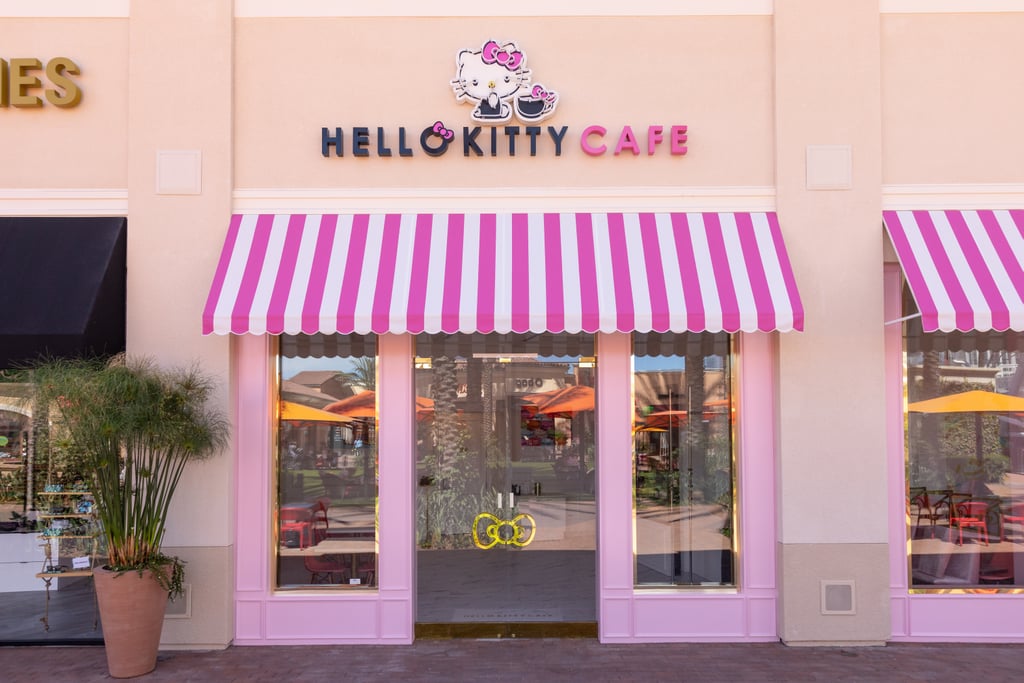 The adorable entrance of the Hello Kitty Grand Cafe.